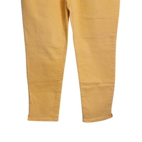 Chicos Platinum Denim Size 1.5 M Womens Jeans Ankle Length Yellow Slim Fit - Picture 3 of 12